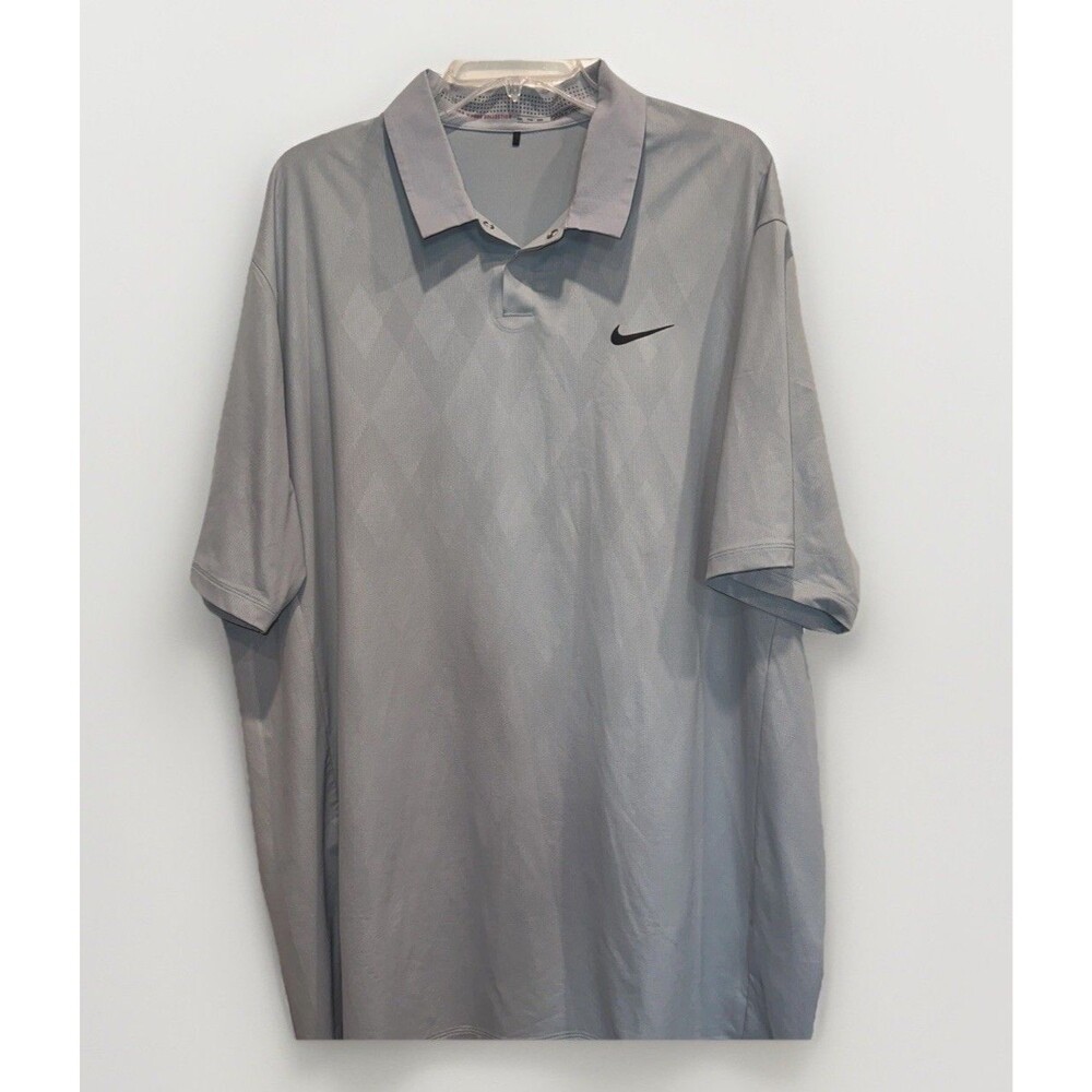 Tiger Woods Collection Shirt Mens XXL Gray Nike Course Dri-Fit Golf Polo